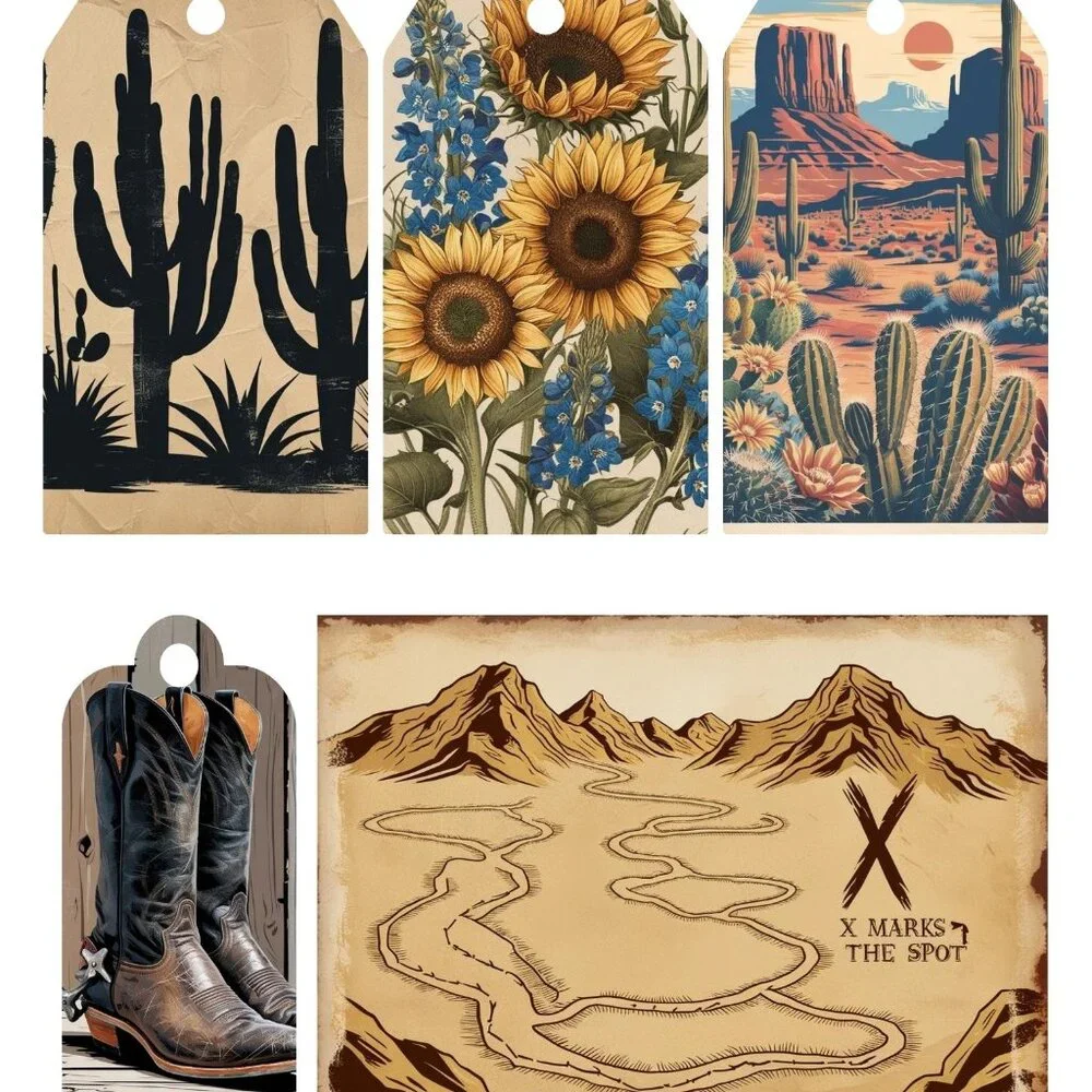 Junk Journal Western pages